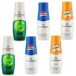Coffret de sirops sodastream: 2concentrs pepsi cola 2concentrs mirinda et 2concentrs mojito