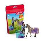 Coffret de soins pour animaux - schleich - 42753 - petit cheval - trille et brosse - couverture assortie ...