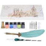 Coffret de stylos de calligraphie stylo plume � encre en verre avec pointe rempla�able coffret cadeau ...