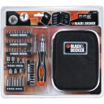 Coffret tournevis � cliquet black + decker a7104 - xj 56 pi�ces