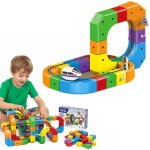 Coffret de train lectrique 2025 circuit flexible de 81 pices jouet de construction pour enfants cube ...