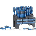Coffret de vissage - agt - 101 pices - tournevis torx - poignes caoutchoutes - support mural
