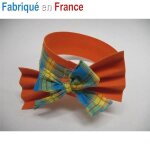 Coiffe antillaise pour dguisement - feutre et madras - accessoire de dguisement - adulte - orange et ...