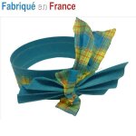Coiffe antillaise pour dguisement - feutre et madras - orange et blanc - accessoire de dguisement pour ...