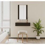 Coiffeuse cannel� avec miroir et tiroir coiffeuse suspendu pour chambre � coucher finition en couleur ...