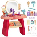 Coiffeuse pour enfants aiyaplay 23 pcs table de maquillage avec miroir lumire led et musique pour enfants ...