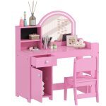 Coiffeuse pour enfants - aiyaplay - tabouret et miroir led - tiroir placard et étagères - mdf - 886 x ... Coiffeuse pour enfants - aiyaplay - tabouret et miroir led - tiroir placard et étagères - mdf - 886 x ...