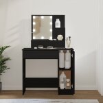 Coiffeuse avec led noir 865x35x136 cm Coiffeuse avec led noir 865x35x136 cm