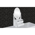 Coiffeuse / table de maquillage - avec miroir - pivotant ovale mdf ss054348