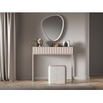 Coiffeuse avec tiroir et fa�ades cannel�es - derriva - 91 cm - beige clair