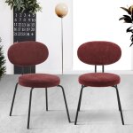 Colamy chaise - lot de 2 chaises structure en m�tal design vintage chaise id�ales pour cuisine et salle ...