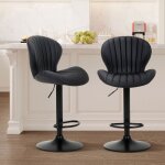 Colamy tabourets de bar (lot de 2) - chaises de bar en simili cuir pour salle à manger ou cuisine - noir ... Colamy tabourets de bar (lot de 2) - chaises de bar en simili cuir pour salle à manger ou cuisine - noir ...