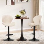 Colamy tabourets de bar réglables et pivotants (lot de 2) - chaises de bar en simili cuir pour salle ... Colamy tabourets de bar réglables et pivotants (lot de 2) - chaises de bar en simili cuir pour salle ...