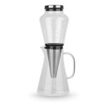 Cold drip beem cafeti�re � piston en verre borosilicat� / acier inoxydable 14 x 125 x 334 cm - argent� ...