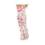 Collants dinfirmire ensanglants - adultes femmes - blanc et rouge
