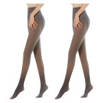 Collant polaire femme noir - gnrique - effet transparent - taille haute - respirant noir