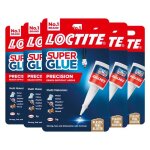 Colle loctite super glue precision longue dur�e 5 g lot de 5