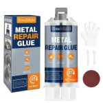 Colle r�paratrice en m�tal de 80g adh�sif epoxy ultra - r�sistant pour m�talplastiquesacier inoxydablealliage ...