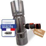 Collecteur deau de pluie - underscore - zinc titane - tuyaux 76 mm - �conomie deau - durable
