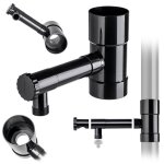 Collecteur deau de pluie kadax 80mm graphite avec valve abs