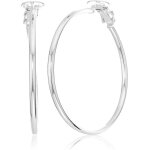 Collection boucles doreilles cr�oles l�g�res en argent sterling 925 avec dos pagaie argent 50 mm / 2 ...