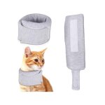 Collerette pour chat - rnemitery - r�glable - doux - tour de cou 26 - 33 cm - gris