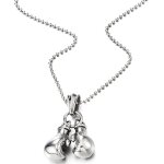 Collier en acier inoxydable pour hommes paire de gants de boxe pendentif en acrylique avec chaîne à billes ... Collier en acier inoxydable pour hommes paire de gants de boxe pendentif en acrylique avec chaîne à billes ...