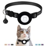Collier airtag pour chat - collier gps chat avec anti �tranglement - r�fl�chissant collier pour chat ...