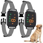 Collier anti aboiement chien lot de 2 collier 4 modes sonvibrationchoc electrique rglable 8 niveaux de ...