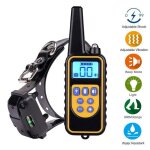 Collier anti aboiement - rechargeable - 800m - 99 niveaux - chien - plastique noir