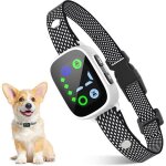 Collier anti - aboiement fin et l�ger petit chien - 3 modes 7 sensibilit�s d�tection auto blanc blanc ...