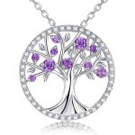 Collier arbre de vie en argent sterling 925collier arbre de vie en zirconium vertavec bo�te cadeaucollier ...