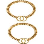 Collier de chane pour chiot chane de chien chane en or pour chien laisse acier inoxydable 316l classique ...