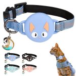 Collier chat airtag avec accessoire compatible avec apple airtag rflchissant anti - tranglement rglable ...