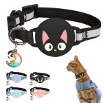 Collier chat airtag avec accessoire compatible avec apple airtag rflchissant anti - tranglement rglable ...