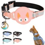 Collier chat airtag avec accessoire compatible avec apple airtag rflchissant anti - tranglement rglable ...