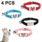 Collier pour chat avec ceinture de s�curit� et clochette 24 - 30 cm cadeau saint - valentin