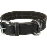 Collier pour chien - trixie - rustic heartbeat - cuir ciré et vieilli - taille moyen - noir Collier pour chien - trixie - rustic heartbeat - cuir ciré et vieilli - taille moyen - noir