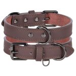 Collier chien cuir - rlbsl - mod�le xl - marron - r�glable - r�sistant