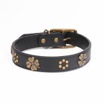 Collier pour chien en cuir vritable trs souple rglable avec ferrures en alliage look tendance