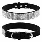 Collier pour chien en strass mignon et blouissant en cuir sud souple et scintillant collier pour chien ...