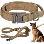 Collier de chien tactique rglable avec poigne et boucle en mtal ensemble collier et laisse pour chiens ... Collier de chien tactique rglable avec poigne et boucle en mtal ensemble collier et laisse pour chiens ...