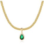 Collier en cristal dor� �pais pour femmes � la modecha�ne de quille plaqu�e or 18 caratscollier avec ...