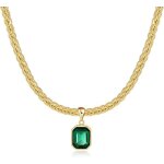 Collier en cristal dor pais pour femmes  la modechane de quille plaque or 18 caratscollier avec ...