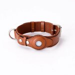 Collier en cuir airtag pour chiens réglable pour petits moyens et grands chiens taille l couleur marron ... Collier en cuir airtag pour chiens réglable pour petits moyens et grands chiens taille l couleur marron ...