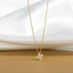 Collier délicat À petites fleurs pour femmes couleur or argent bohémien chaîne en zircon ras du cou pendentif ... Collier délicat À petites fleurs pour femmes couleur or argent bohémien chaîne en zircon ras du cou pendentif ...