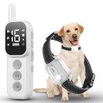 Collier de dressage pour chien leytn collier anti aboiement �tanche rechargeable 1000m avec 4 modes et ...