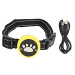 Collier de dressage intelligent anti - aboiements pour chien rechargeable tanche jaune citron