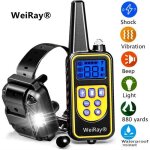Collier lectrique hono dressage chien + tlcommande 800m + tanche rechargeable + anti - aboiement