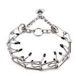 Collier �trangleur - inox - r�glable - argent - 25 mm - dressage chien